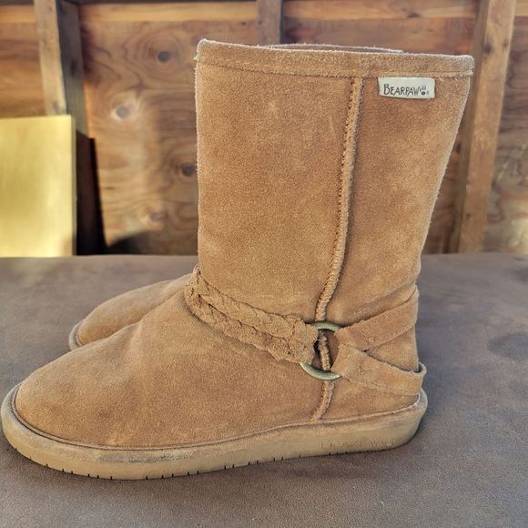 BearPaw Shoes Bearpaw Brown Suede Winter Boots Womens Size 8 Poshmark